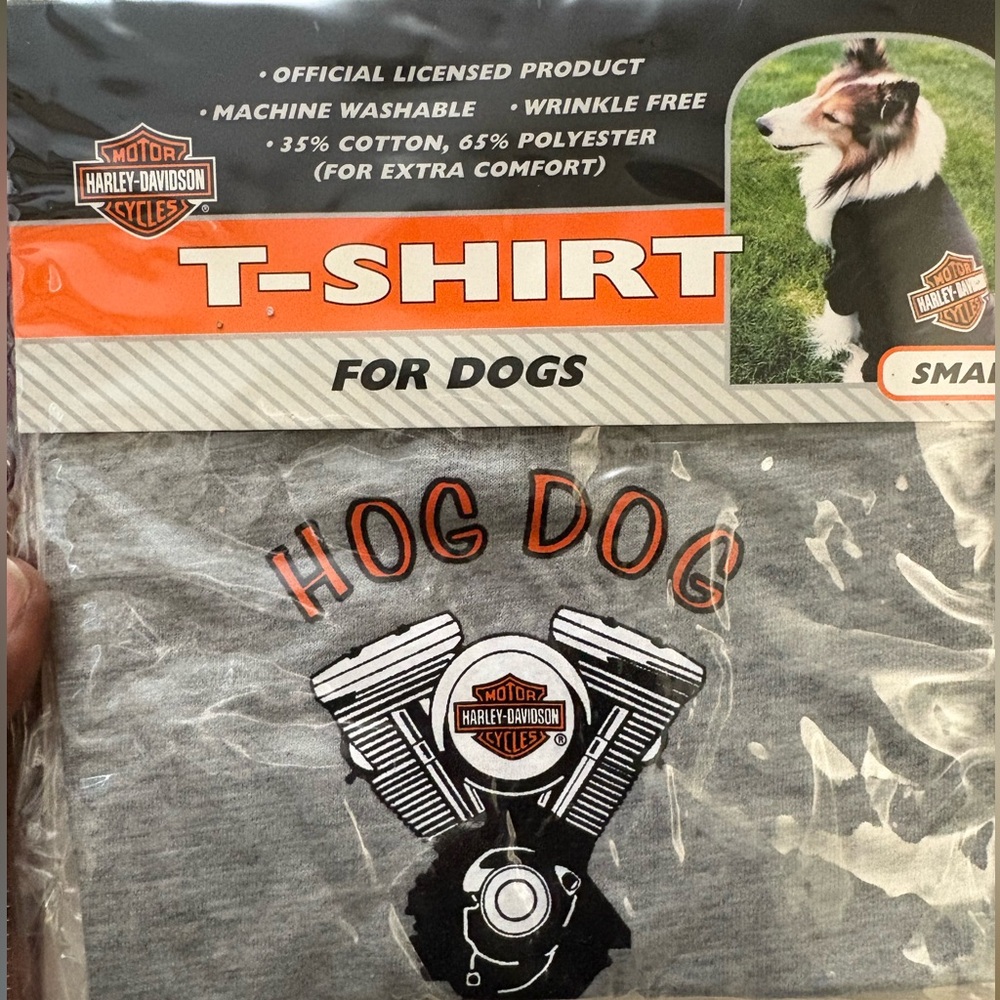 NWOT Harley-Davidson Hog Dog Gray T-Shirt (S)